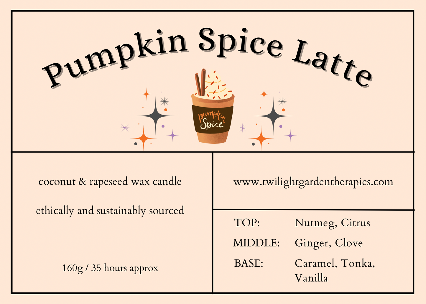 Pre-Order! Artisan Apothecary Jar Candle ‘Pumpkin Spice Latte’