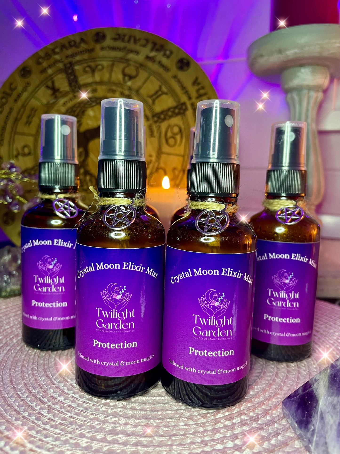 Protection & Cleansing Crystal Energy Infused & Aromatherapy Aura Mist - Crystal Tincture - Herbal Aroma - Clear Quartz Chips - Clear Negative Energy - Polysorbate Free