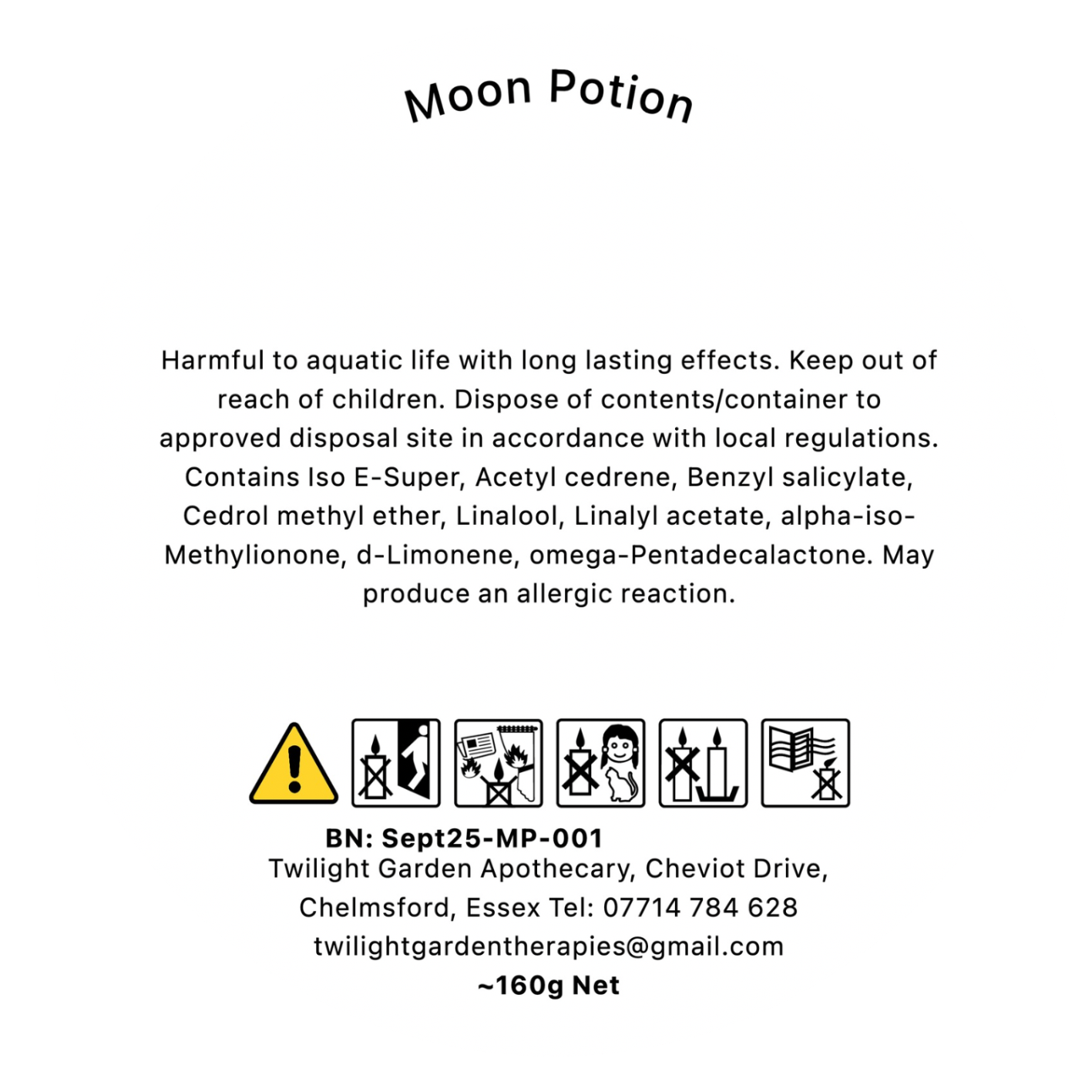 Artisan Apothecary Jar Candle with charm - ‘Moon Potion’ - Choose your label - 2 for £25.00