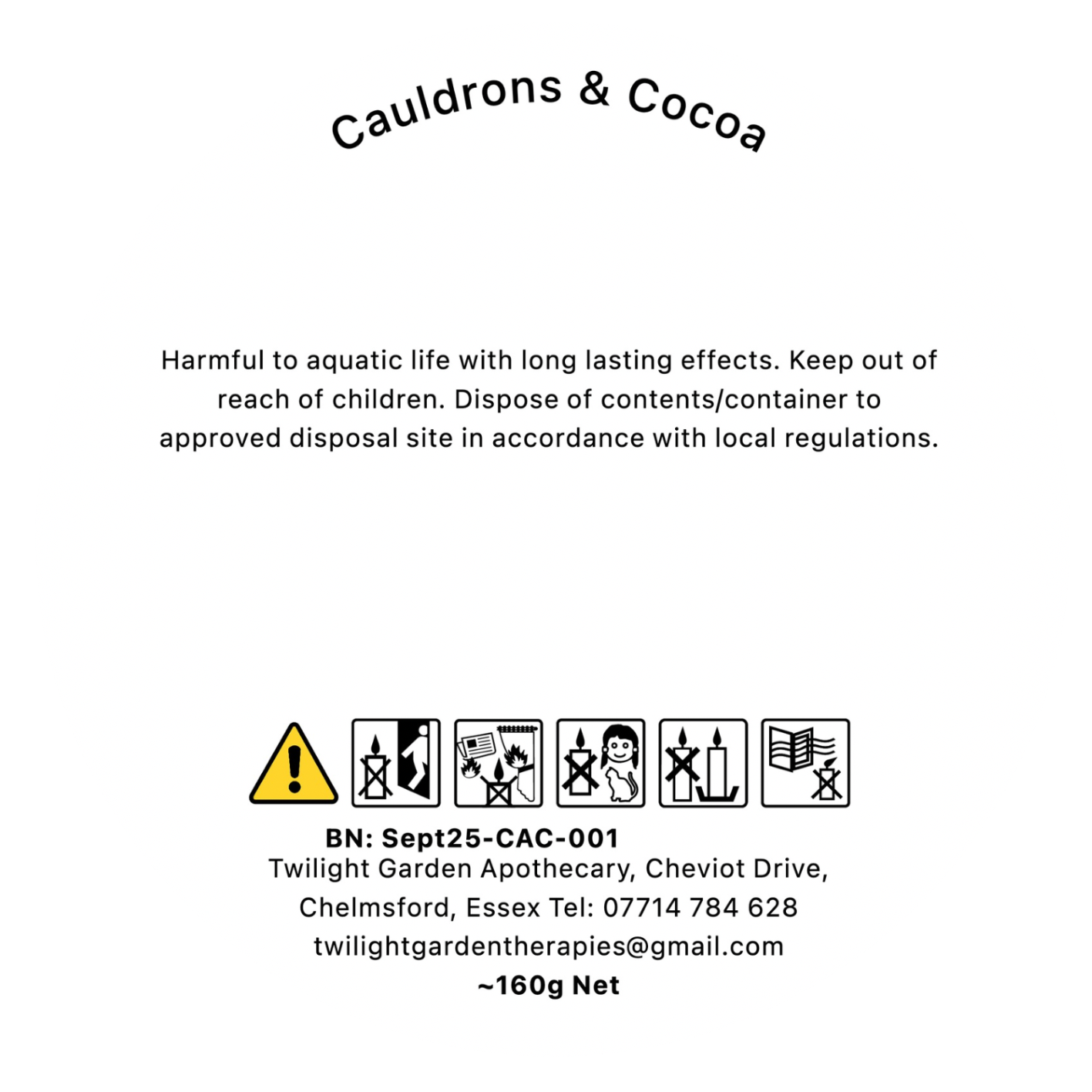 Artisan Apothecary Jar Candle with charm ‘ - Cauldrons & Cocoa’ Choose your Label! - 2 for £25.00