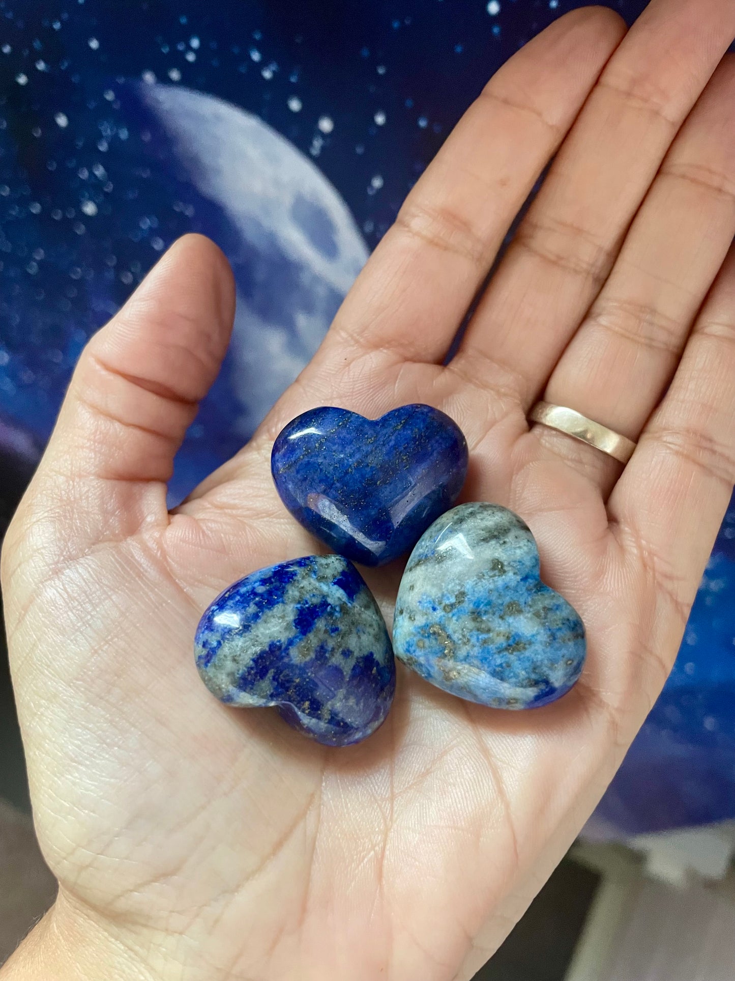 Lapis Lazuli Mini Heart Carving 25mm x 30mm