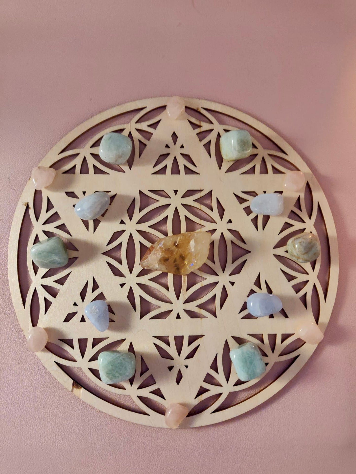 Laser Cut Flower of Life Grid - 14cm Diameter