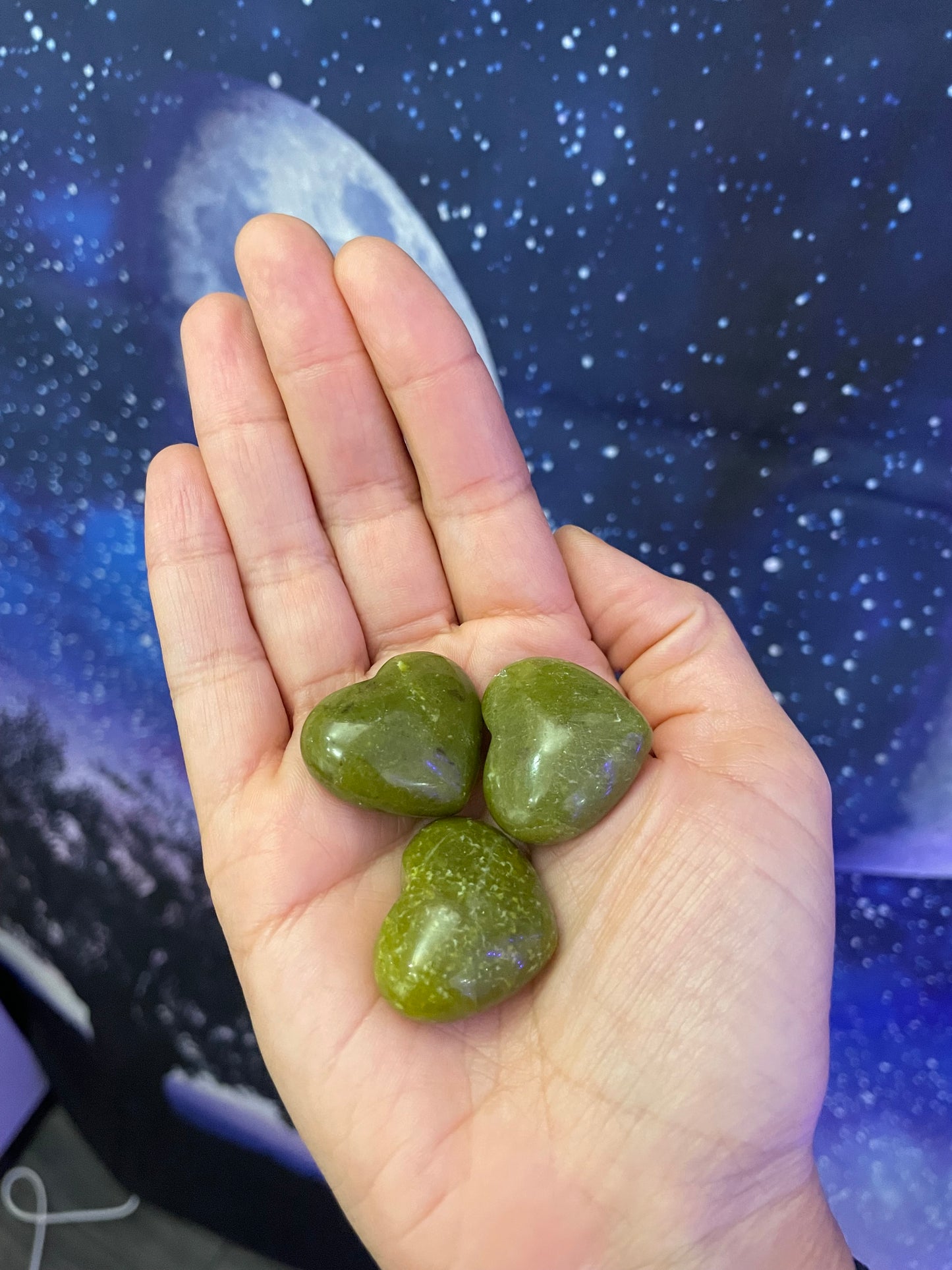Olive Jade Mini Heart