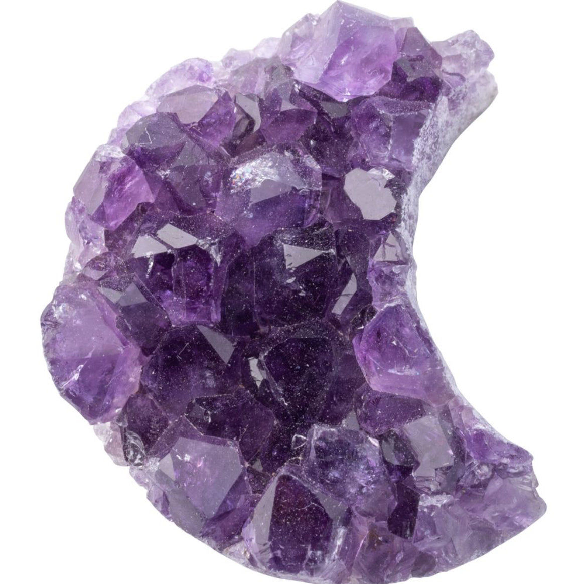 Miniature Druze Amethyst Crescent Moon 30 mm