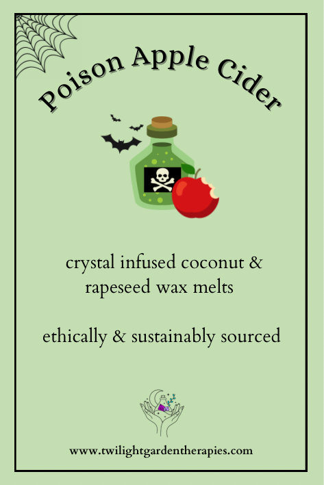 Pre-Order! Wax Melts Snap Bar - Infused with Adventurine Crystal Chips - ‘Poison Apple Cider’