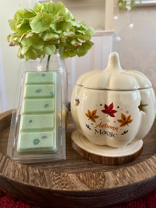 Wax Melts Snap Bar - Infused with Adventurine Crystal Chips - ‘Poison Apple Cider’