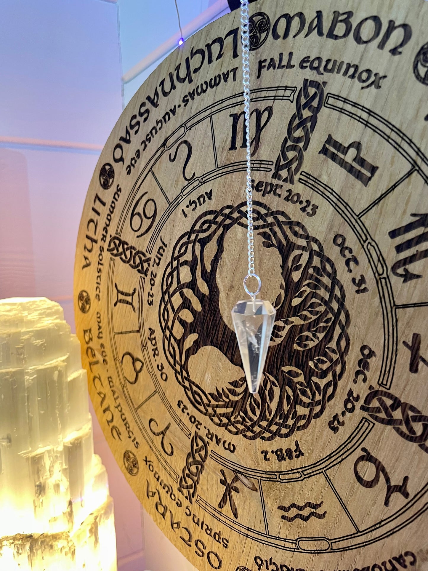 Pendulum with 6” chain - Clear Quartz