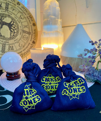 Chakra Healing Stones Set with Card & Storage Pouch