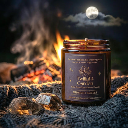 Hippocrates Collection 💫 ‘ Midnight Embers ‘ Scented Soy Blend Candle
