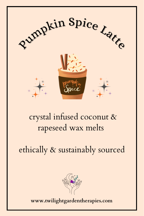 Pre-Order! Wax Melts Snap Bar - Infused with Clear Quartz Crystal Chips - ‘Pumpkin Spice Latte’