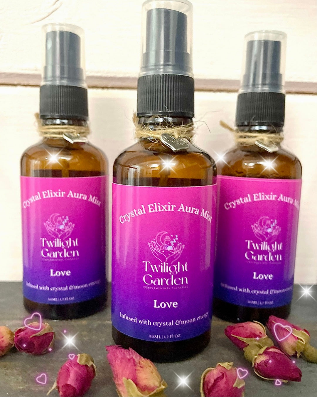 New! Love Crystal Energy Infused Aromatherapy Aura Mist 50ML