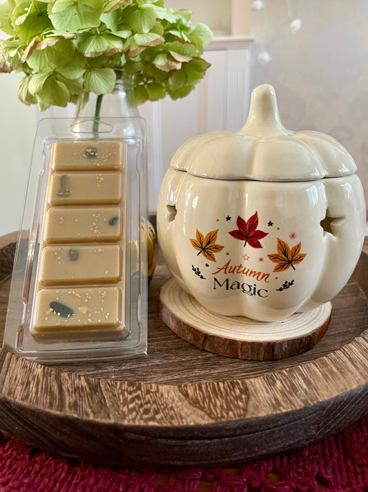 Wax Melts Snap Bar - Infused with Tigers Eye Crystal Chips - ‘Cauldrons & Cocoa’