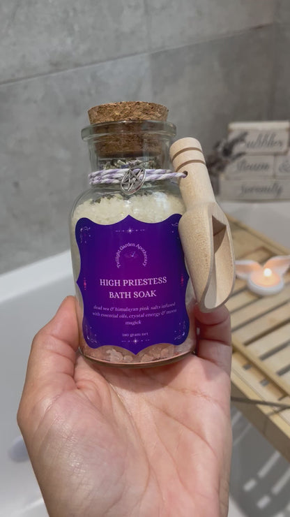 Crystal Energy Infused Healing Aromatherapy Bath Salt Soak - Relaxing - Destress - Clear Negative Energy - Herbal Aroma - Crystal Tincture - Vegan - Natural - No synthetics or nasties